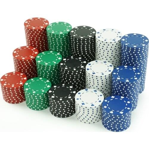 Hot selling custom blank pp plastic dice poker chips 40 mm multi color chips