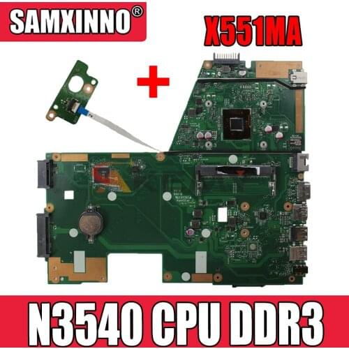 Akemy X551MA laptop motherboard with N3540 CPU DDR3 For ASUS X551MA F551MA X551M D550M original mainboard tested full 100