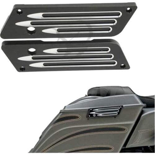 Motorcycle Saddlebag Latch Cover For Harley Touring Electra Street Glide Road King FLH FLT FLHR FLTR FLHX FLHT 1993-2013