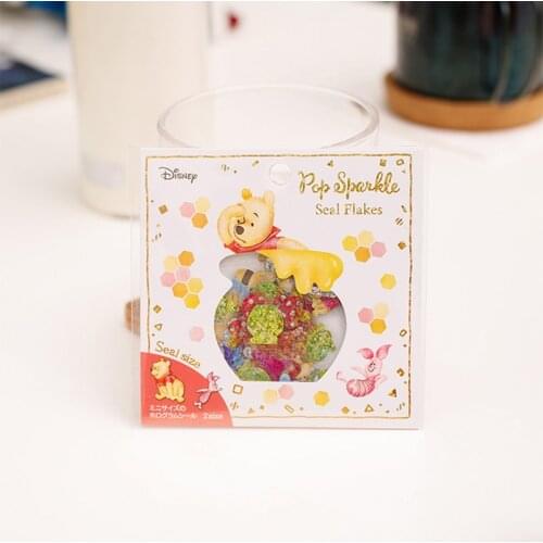 Disney Winnie the Pooh Japanese Style Cartoon Stickers Lovely Notebook Dairy Kawaii Winnie Pooh Stickers Gifts for Kids Loli