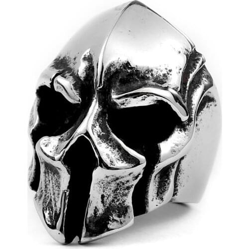 Men Biker Skull Ring For Man Cool Vintage Stainless Steel Unique Punk Men Jewelry Dropshipping