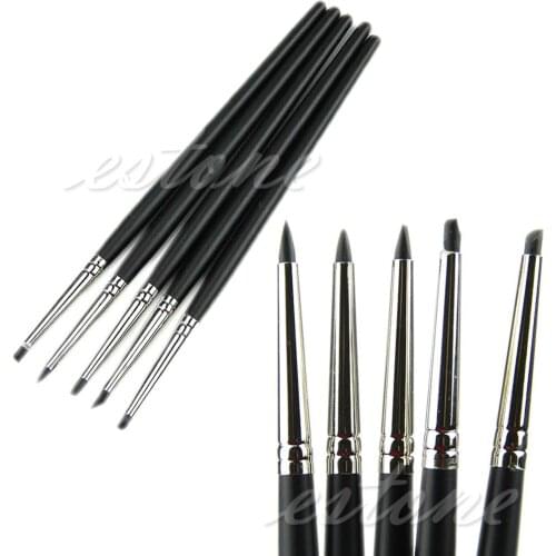 Set of 5pcs Silicone Rubber Shapers Polymer Clay Sculpting Modelling Tools