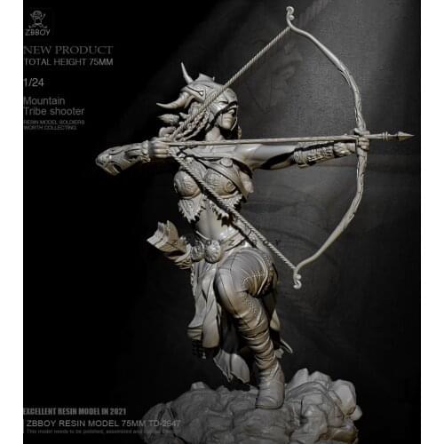 H75mm 1/24 Resin model kits figure colorless and self-assembled TD-2647
