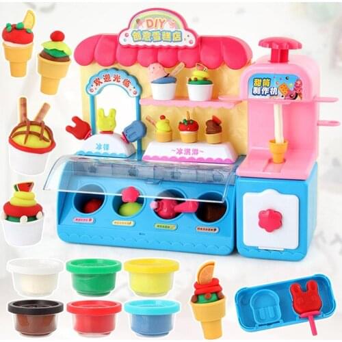 2020 New Childrens Simulation Kitchen Utensils Ice Cream Candy Ice Cream Supermarket Suite Toys Interactive CommunicationToys