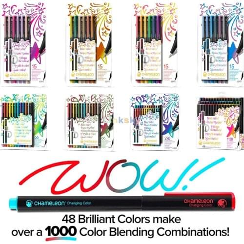 Chameleon Pens NEW! Colour Blending Fineliner Pens Art Markers Fineliners, fine point Japanese precision 0.3mm metal clad tip