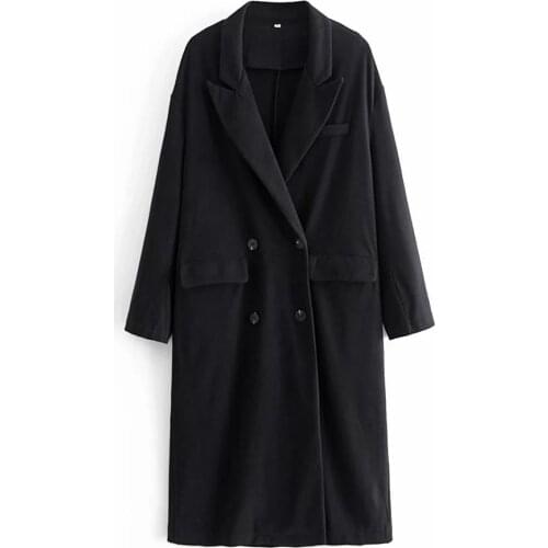 New Winter Pop Women Coat Elegant Black Women Long Jackets Warm Thicken Casual Vogue High Street Windbreaker Outfits