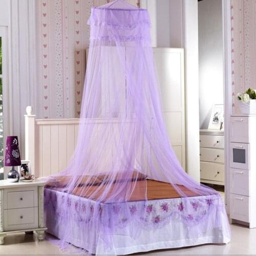 Hanging Dome Mosquito Net Circular Lace Insect bed curtain Canopy Netting Folding bed curtain Bunk Tent Mesh Camping klamboe L