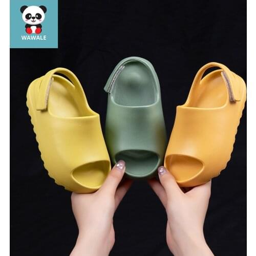 Children Sandals for Girls Kids Slippers Boys Thick Sole Soft New-Designed Baby Shoes Garden Footwear Comfortable 14-19cm Fashio