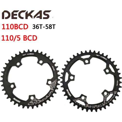 Deckas 110/5 BCD 110BCD Road Bike Narrow Wide Chainring 36T-58T Bike Chainwheel For shimano sram Bicycle crank Accessories