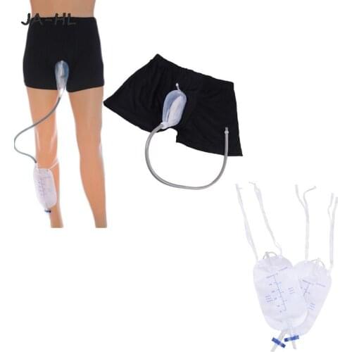 Silicone 1PC Reusable Male Urinal Bag Urine Bag Urine Funnel Pee Holder Collector With Catheter For Old Men Feminine Hygiene