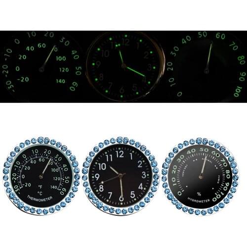 Yolu Car Clock Luminous Mini Automobiles Digital Watch Quartz Clocks Stick-on Auto Ornament Car Accessories for Cars SUV MPV