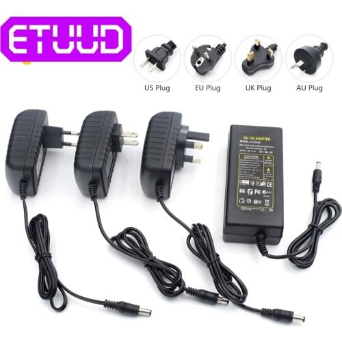 DC 12V 5A Lighting Transformer AC 100-240V to DC Switching Power Supply LED Power Adapter For CCTV LED Lamp UK US EU AU Plug