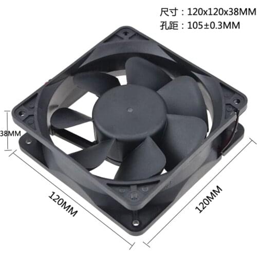 New DC 12V 24V 48V 120MM Dual Ball Durable Supercharged High Air Volume 12038 120x120x38mm Cooling Fan