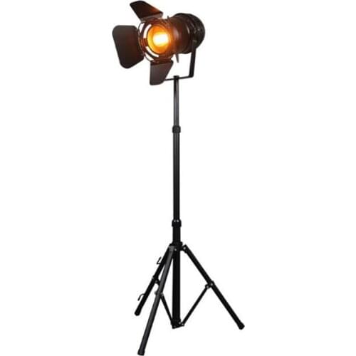 Vintage Loft Black Iron Floor Lamp for Foyer Bedroom Photography Workshop Industrial Retro Lighting Fixture 2414