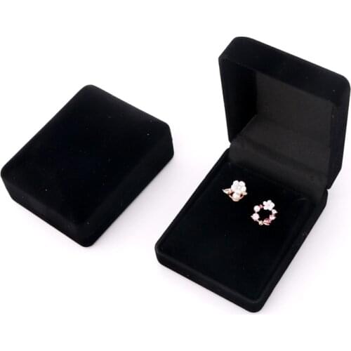 High Quality 1pcs/lot Square Jewelry Velvet Organizer Box Gifts Rings Necklace Pendant Storage Box Case Earrings Christmas Gifts