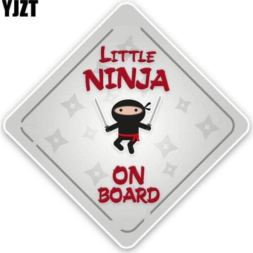 YJZT 14.8*14.8CM Lovely Car Sticker Little Ninja Graphic BABY ON BOARD Colored Motorcycle Bicycle Decoration Graphic C1-5687