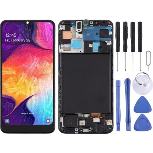 TFT Material LCD Screen and Digitizer Full Assembly With Frame for Samsung Galaxy A50