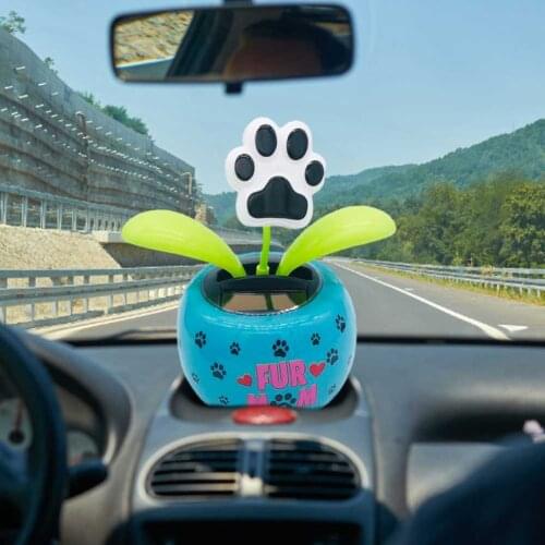 Car Accessories Interior Decoration New Fashion Solar Powered Dancing Flower Swinging Animated Bobble Dancer Toy Kids Toys Gift