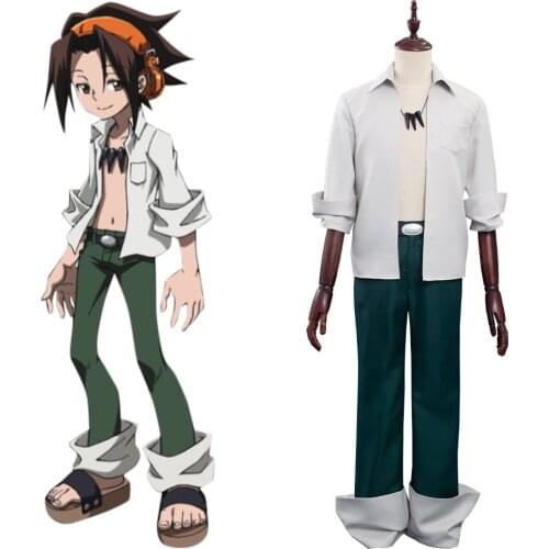Anime Shaman King The Super Star Yoh Asakura Cosplay Costume Outfits Halloween Carnival Suit