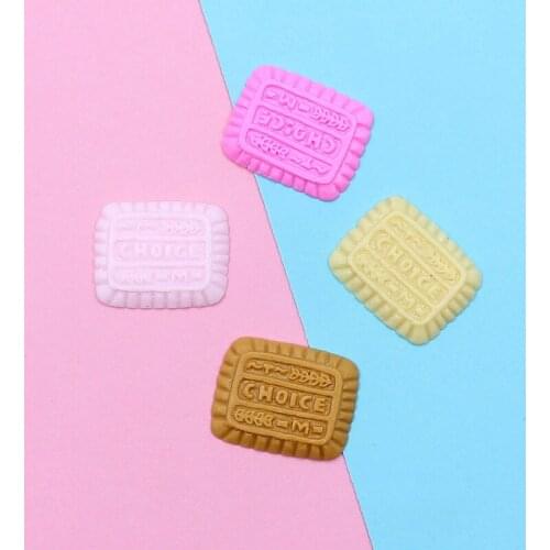 Free Shipping 100pcs 17*22MM Flatback Colorful Food Biscuit Shape Resin Cabochon Cameo DIy jewelry Finding Ornament Accessories