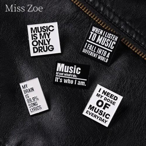 Music Disc Pins Musical Dialogue Notes Brooch Metal Badge For Backpack Hat Bags Concert Commemoration Gifts For Music Crazy Fans