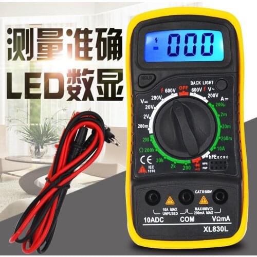 New Handheld Multimeters Counts Measurement LCD Digital Multimeter Tester XL830L Without Battery E3382 p0.5