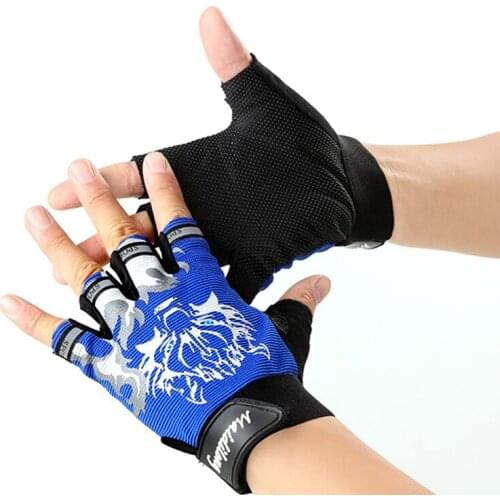 Childrens Breathable Half-finger Gloves Cycling Fishing Non-slip Gloves Mens And Womens Spring And Summer Breathable Gloves