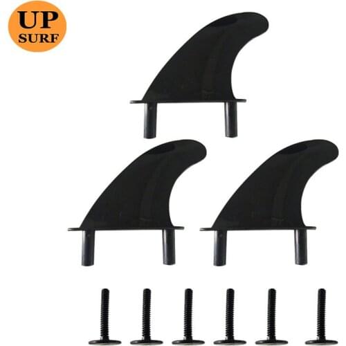 Surfboard Double Tabs Soft Fin Black SUP Board Fins Surfing Double Tabs Fins Tri Fin High quality Free Shipping