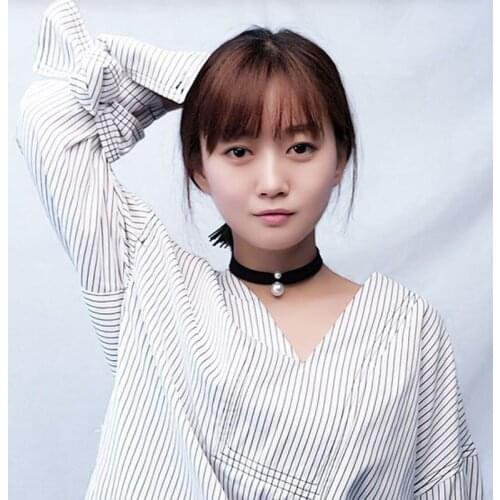 Gothletic Simple Harajuku Black Velvet Choker Necklace 2020 New Fashion Sexy Pearl Collares for Women Cheap Jewelry Wholesale