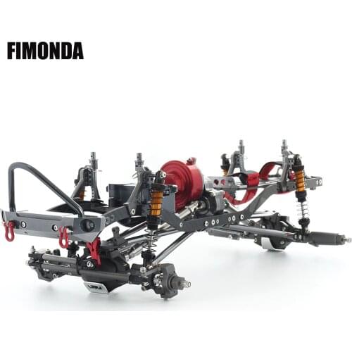 1/10 RC Crawler Car 312mm Wheelbase CNC Aluminum Alloy Frame Chassis Kit with Metal Bumper for SCX10 Rock Off Road Truck
