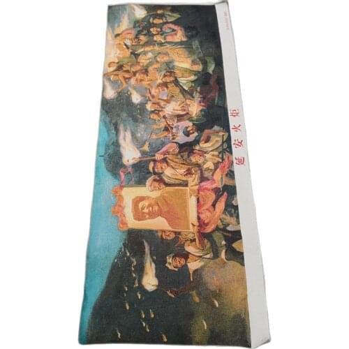 China Old Silk Thangka Like Hanging Painting Cultural Revolution Embroidery Long 160x60cm