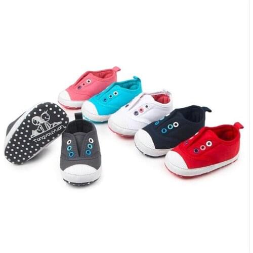 Cute Baby Shoes Soft Anti-Slip Toddler Canvas First Walkers Kids Boys Girls Casual Shoes Sneakers