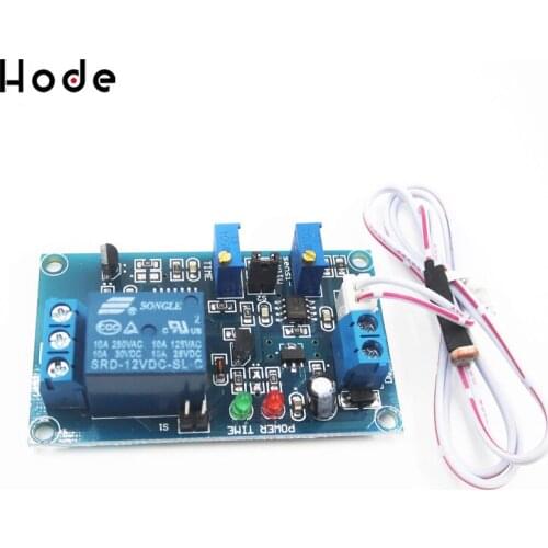 12V Photoresistor Relay Module Light Brightness Sensor Timer Detection Controller Switch On/Off With Wires for Car Board