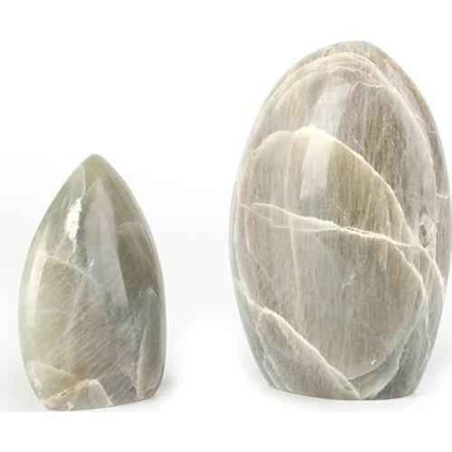 Natural Green Moonstone Freedom Polished Quartz Crystal Worry Stone Minerals Specimen Reiki Healing Crystal Home Decoration