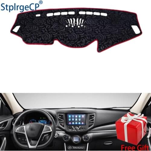 Latest Rose Pattern Non-slip Car Dashboard Cover Dash Mat Pad DashMat ANti-UV Car Sticker for BYD SONG DM 2016-2018 Car Styling