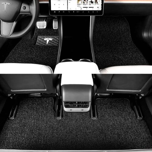 New Custom Car Floor Wire Mats Foot Pad For Tesla Model 3 2020 LHD Styling Interior Accessories Black High Quality