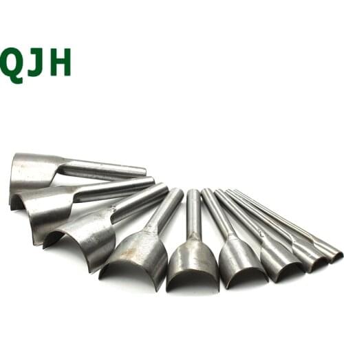 Durable 9 size Semi-circle Fillet Shaped Cutter Punch Polishing DIY Leather Carving Craft Tool Belts&Wallet End Half Round Punch