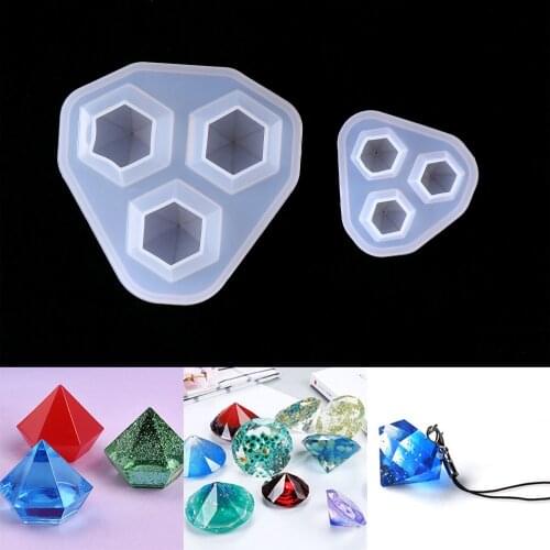 1pcs/lot Diamond Small Pendant Silicone Mold For Resin DIY Crafts Epoxy For Jewelry Making Jewelry Tools Resin Mold