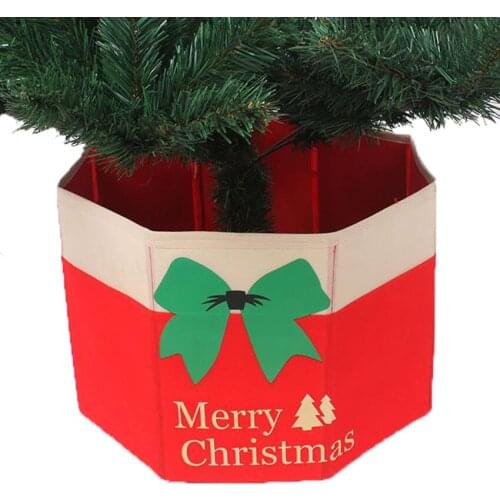 Foldable Tree Skirt Box Merry Christmas Tree Decorative Root Box Trees Skirt Creative Xmas Decorations Navidad Gifts Storage Box
