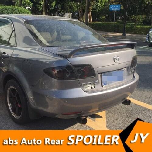 For MAZDA M6 Spoiler 2006-2011 MAZDA M6 with light spoiler High Quality ABS Material Car Rear Wing Primer Color Rear Spoiler