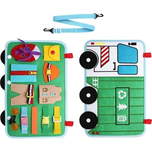 Montessori Busy Board for Toddlers Learn to Dress Sensory Toys Pre-school