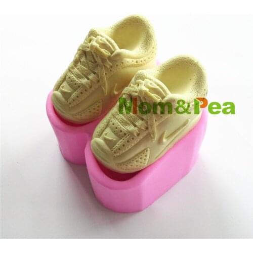 Mom&Pea 0412 Free Shipping Sport Shoes Shaped Silicone Soap Mold Cake Decoration Fondant Cake 3D Mold Food Grade Silicone Mould