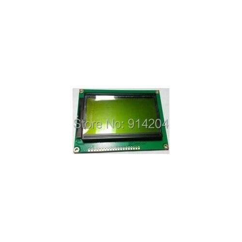1PCS 12864 128x64 Dots Graphic Yellow Green Color Backlight LCD Display module ST7920 Controller New