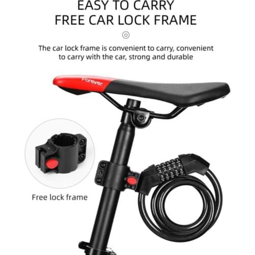 1200mm Bicycle Lock 5 Digit CodeCombination Code Password Tough Security Coded Steel Wiring Bicycle Safety Lock Accessories 2021