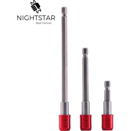 3Pcs Magnetic Screwdriver Extension Bit 60mm 100mm 150mm Quick Release 1/4 Hex Shank Tools Holder Tool Drill Bits Set