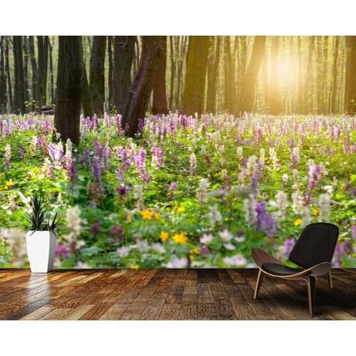 Papel de parede Blooming flowers tree forest 3d natural wallpaper,living room kitchen bedroom wall papers home decor mural