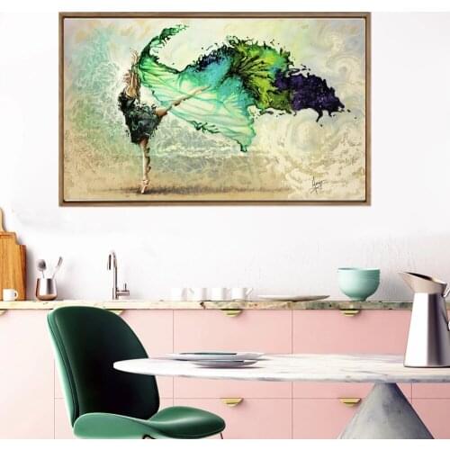 Abstract Dancer Girl Posters And Prints Large Size Watercolor Portrait Modern Girl Canvas Paintings For Living Room Wall Decor