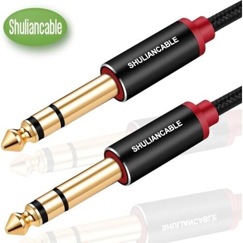 Shuliancable Guitar Instrument Cable, 6.35mm (1/4) TRS Stereo Audio Cable for Electric Guitar,Mandolin, Bass, Amplifier