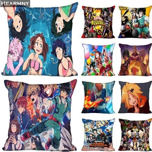 BOKU No Hero Academy Pillow Case For Home Decorative Pillows Cover Square Invisible Zippered Throw PillowCases 40X40,45X45cm