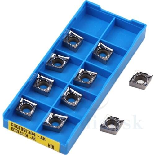 CCGT09T302 AK CCGT09T304 CCGT09T308 AK H01 Aluminum turning tool Carbide insert milling insert cnc lathe tools AL+TIN Alloy wood